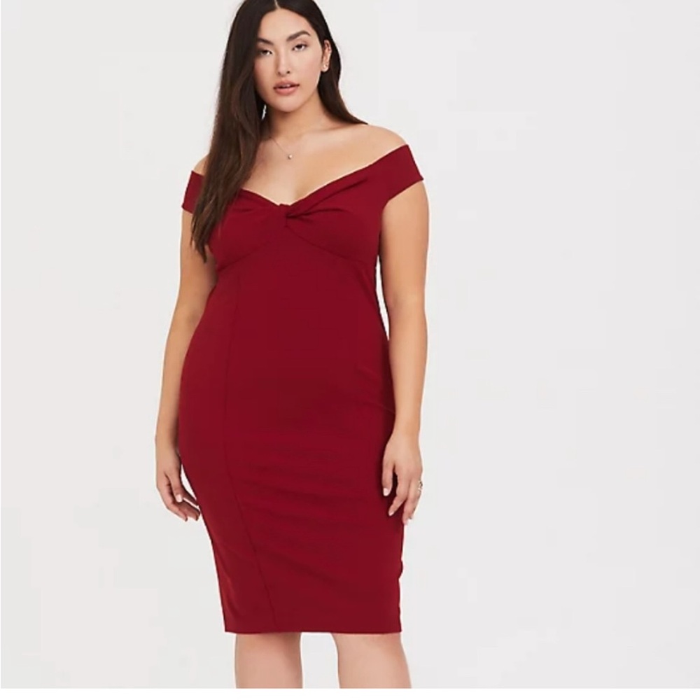Elegant Off-Shoulder Red Dress